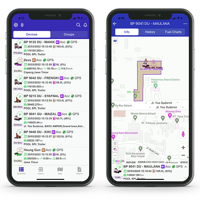 Программное обеспечение AoooG для отслеживания GPS-облака для системы мониторинга транспорта