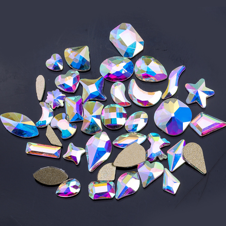 Оптовая продажа с фабрики, 1440 шт. в упаковке, цветные 3D украшения для ногтей AB, блестящие стразы для дизайна ногтей, украшения для ногтей
