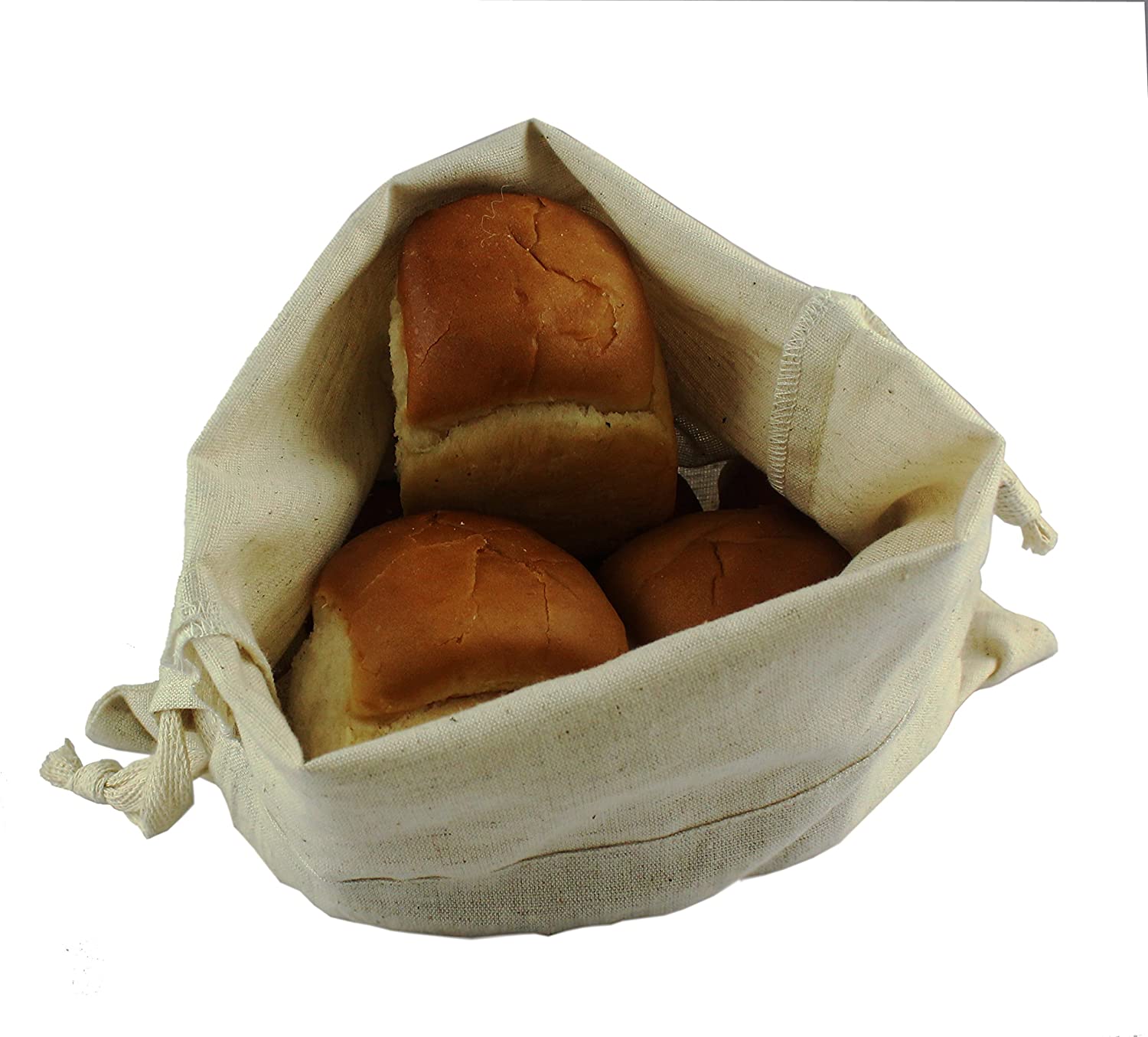 Durable 4x5 inch drawstring cotton packaging linen bag for bread hot cross