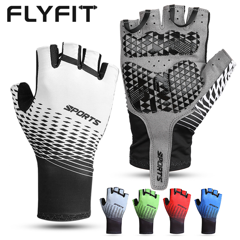 Пользовательские велосипедные перчатки FLYFIT, велосипедные перчатки с полупальцами для горных велосипедов, велосипедные перчатки