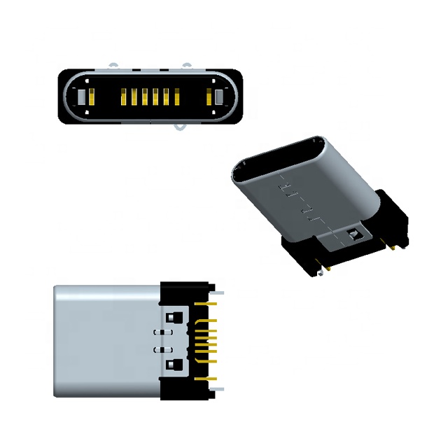 16 наклонных штрихов USB 3,1 Тип C женский DIP 90 градусов Розетка micro USB разъем