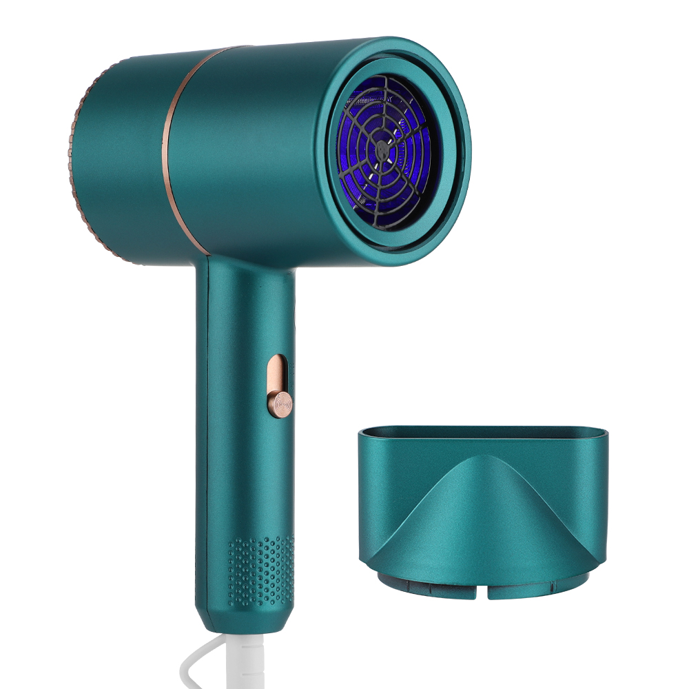 Custom Logo Cold Hot Wind Blue Light Hairdryer Professional Salon Negative Ion Hair Dryer