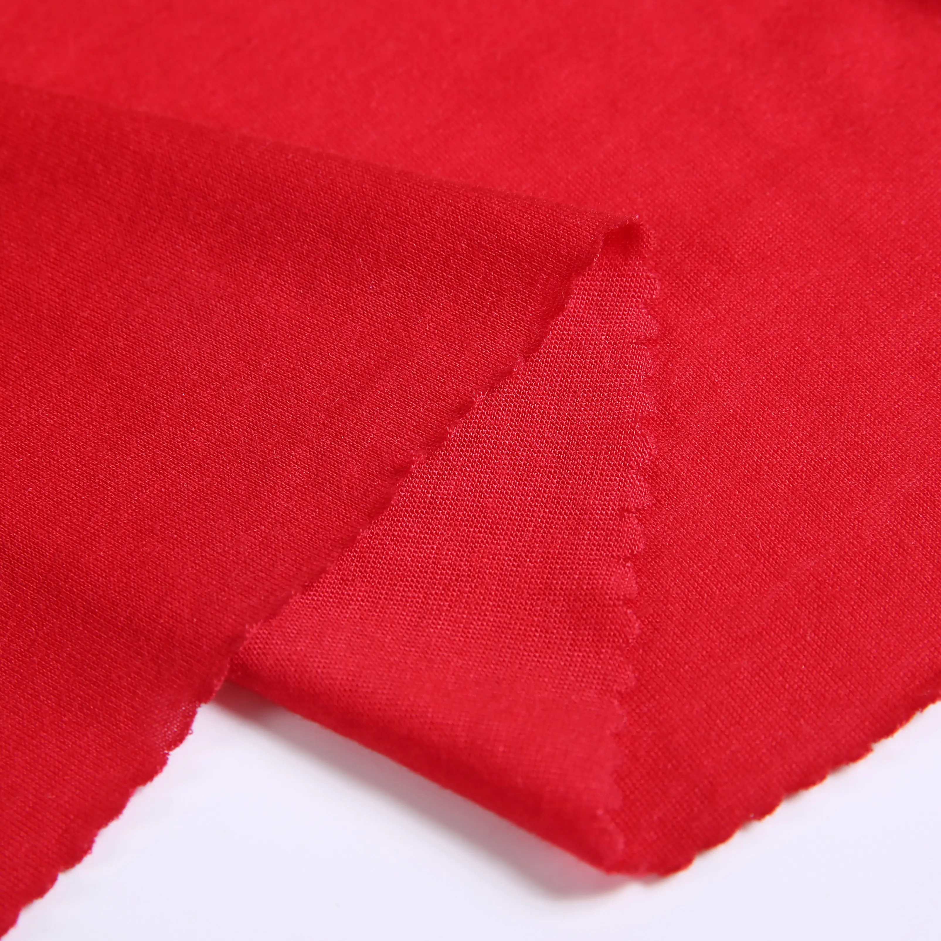 Красная мягкая Экологически чистая трикотажная ткань 100% tencel оптом для платья