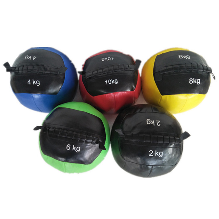 Gym Equipment Muscular Training Pu Leather Exercise Soft Heavy Chinese Medicine Wall Ball Set