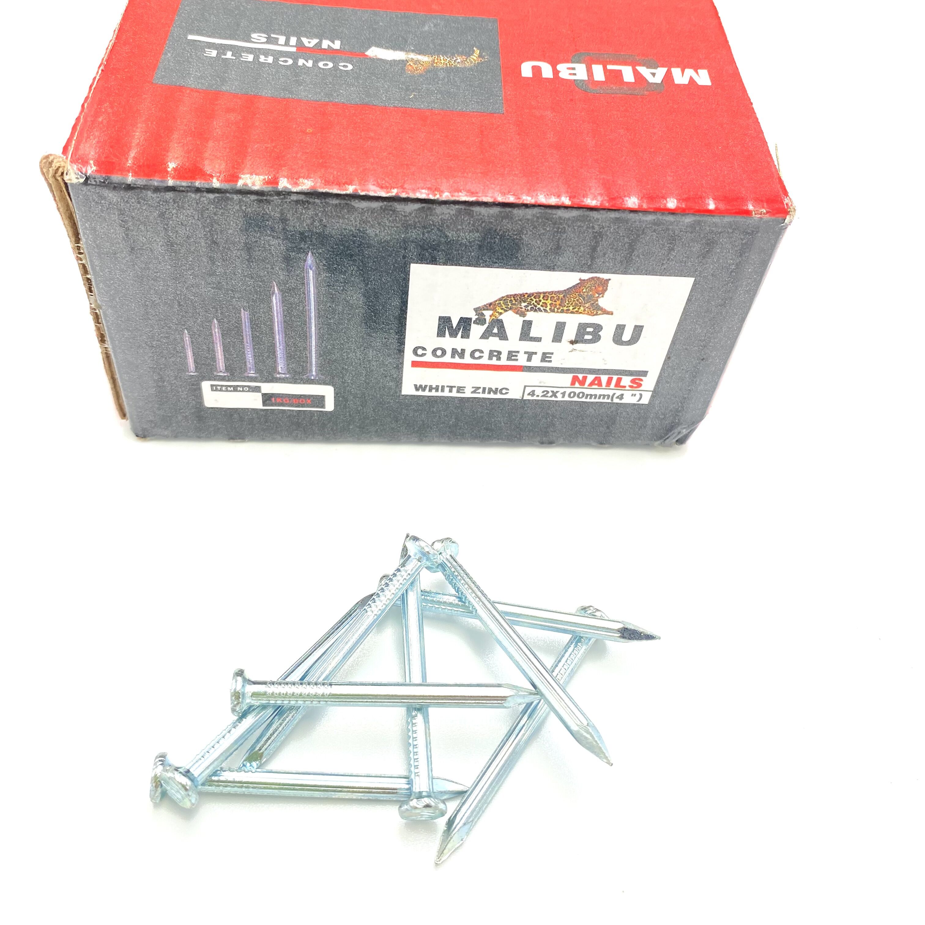 Straight or twisted groovedconstruction nails hardened steel concrete nails galvanized Q195 polishing metal iron wire nails