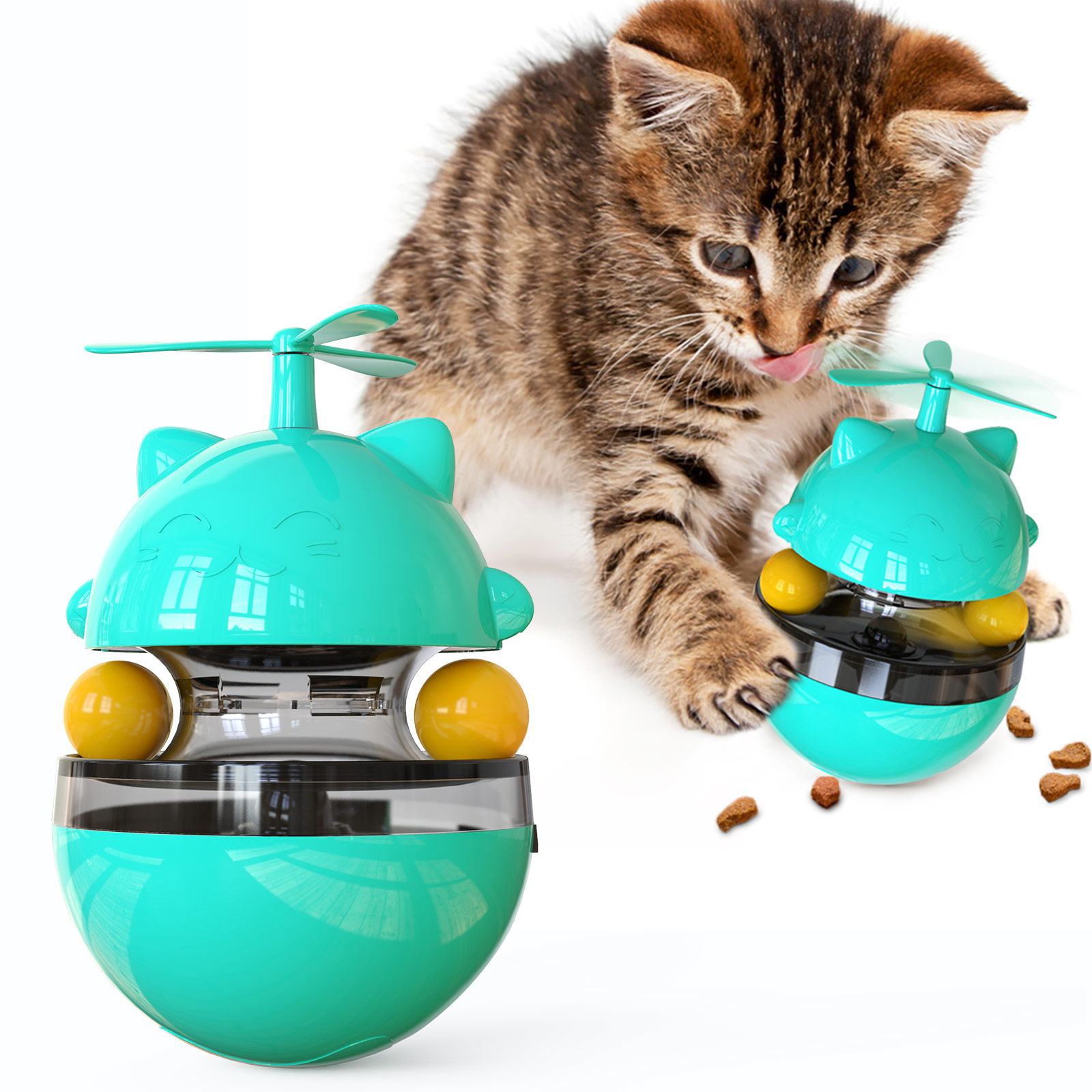 Interactive Cat Toy Brush Massage Suction Cup Catnip Cats Training Toy