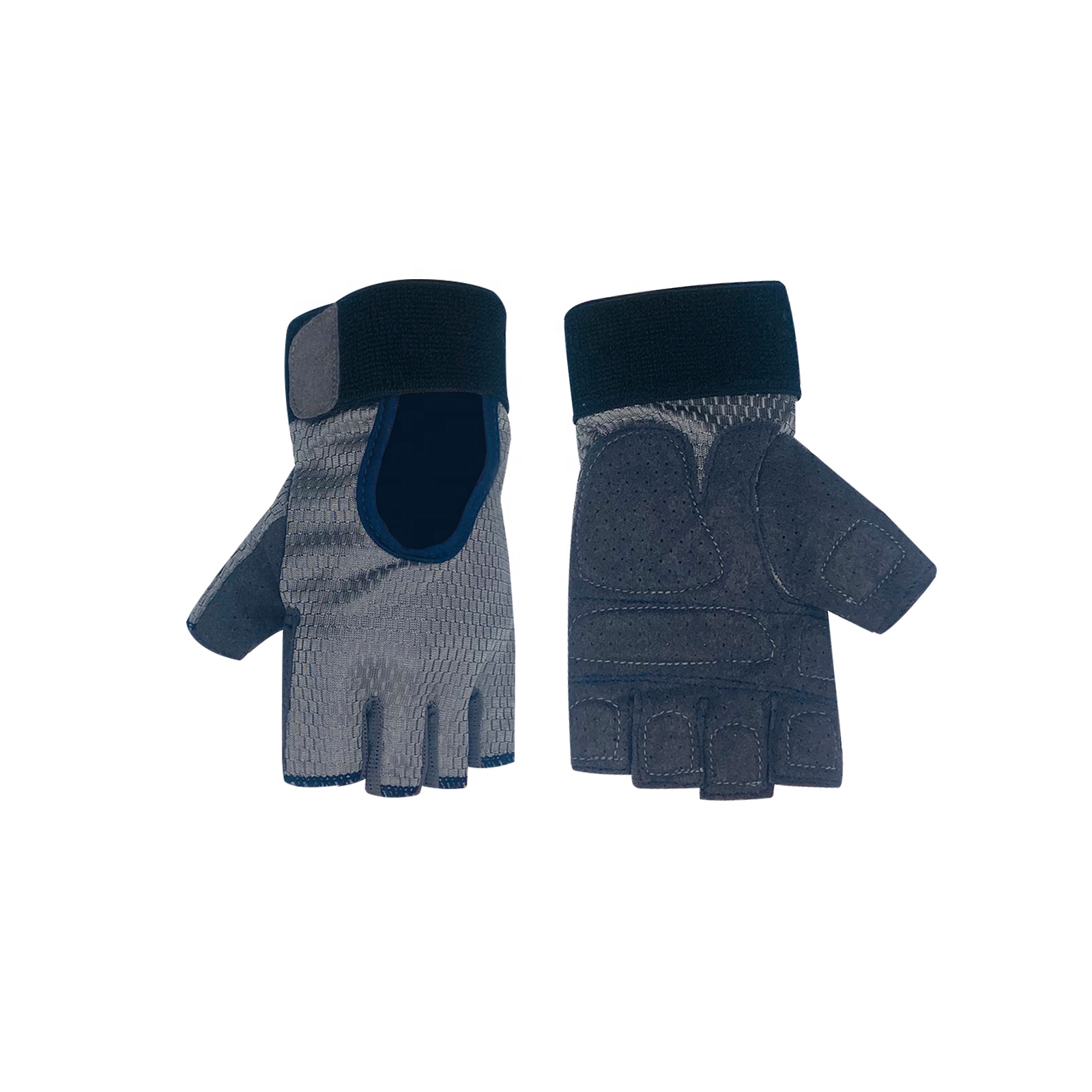 Breathable Sports Half Finger Gym Gloves with SBR padding