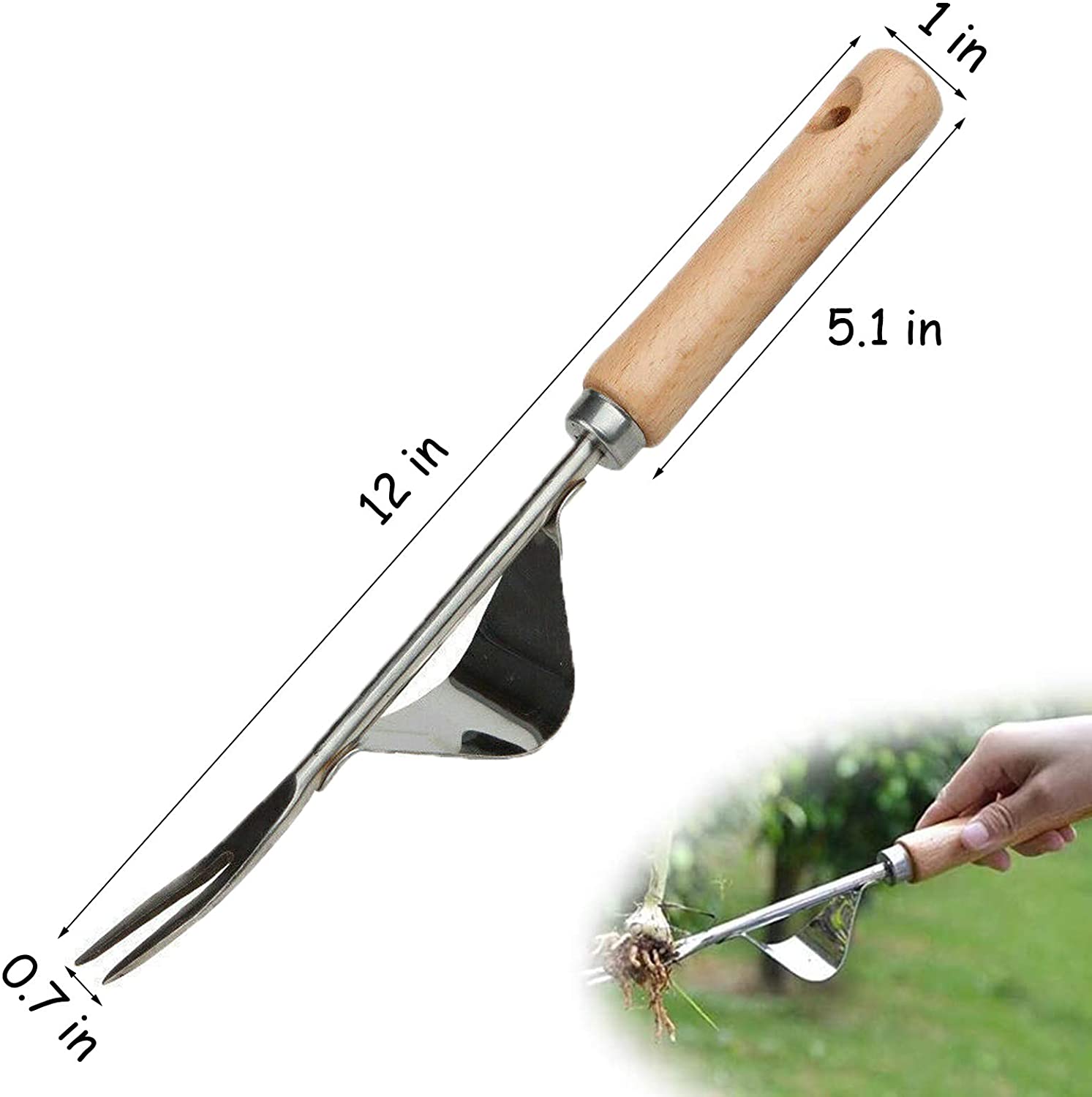 Garden Weeder Tool Lawn Sturdy Digging Puller Hand Weeding Effective Easy Apply Trimming Removal Grass puller Long Handle
