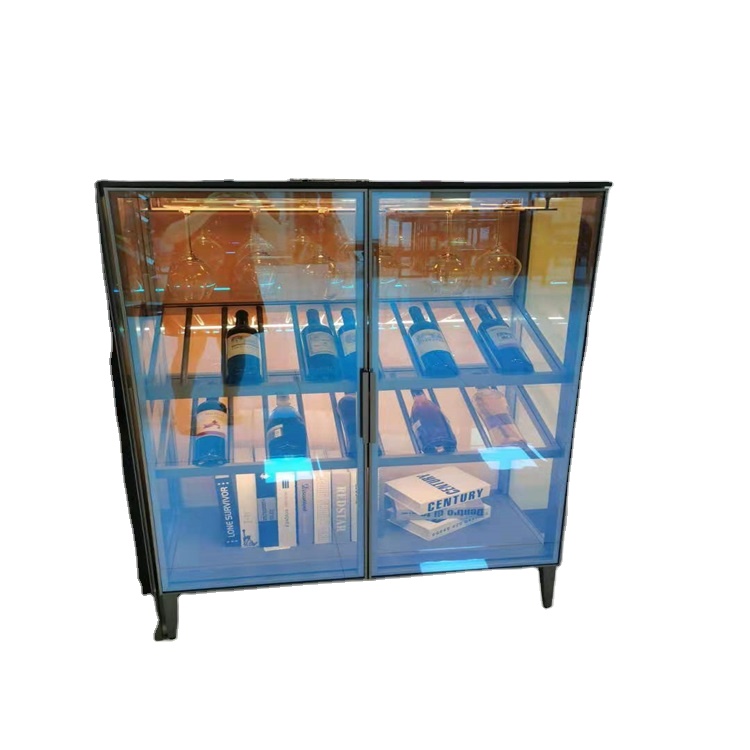 Custom modern home wine cabinet color glass wine cabinet
