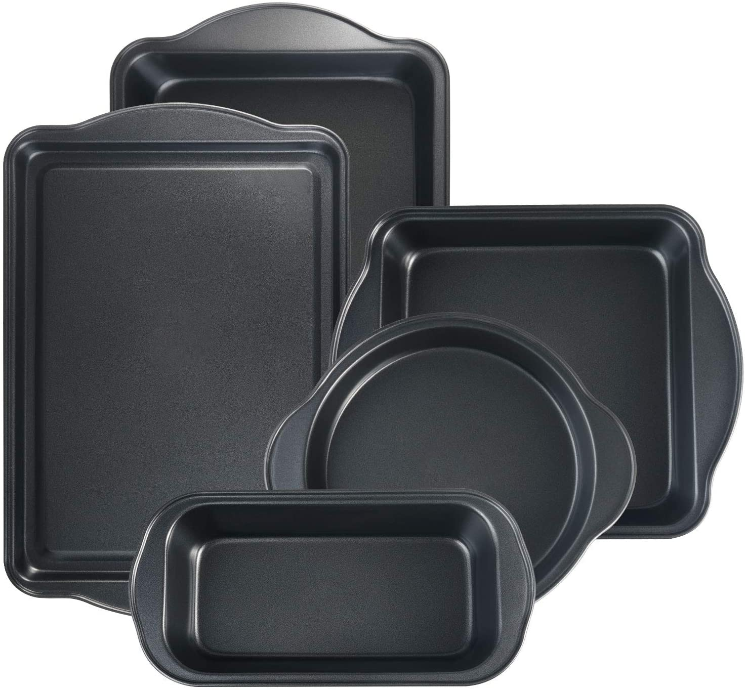 Nonstick Carbon Steel Baking Set Bakeware Set with Loaf Pan Pie Pan Roasting Pan