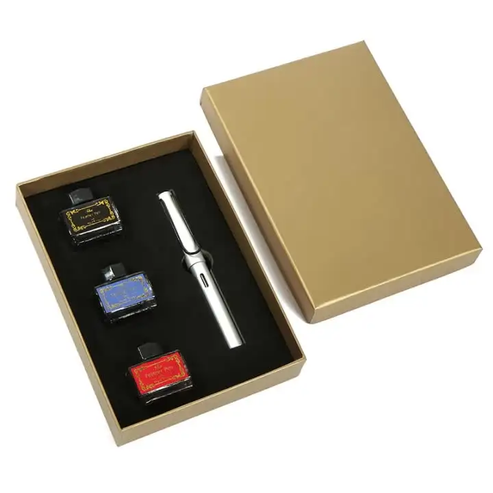 Metal plastic case ink reusable in a variety of color options can be customized for personal pens