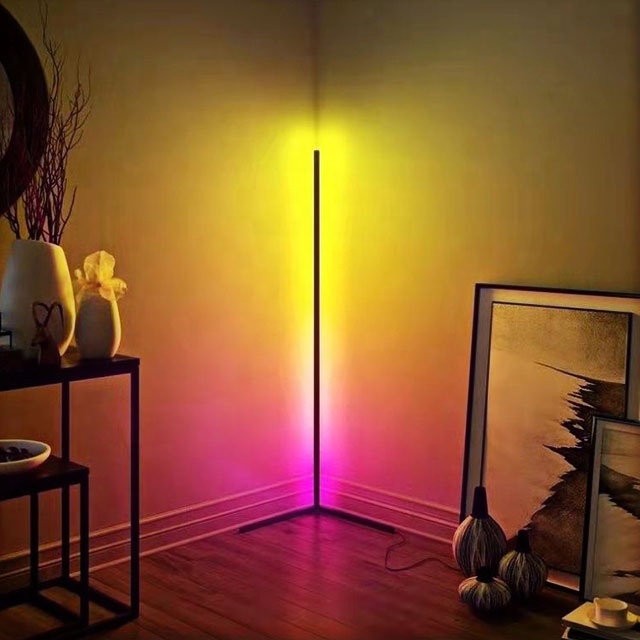 Modern Nordic 130cm Remote Control Standing Multicolor Living Room Rgb Led Stand Tripod Corner Floor Lamp For Drop Shipping