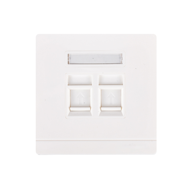 Настенная сетевая пластина на 86 портов, Cat5e Cat6 UTP RJ45 Lan кабель Keystone Jack, одно соединение ABS PC, белый