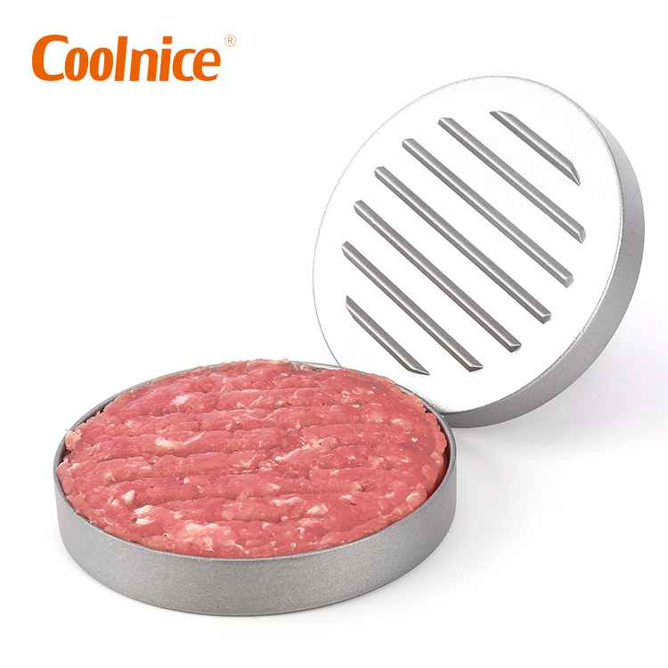 kitchen tool hamburger patty maker burger press high quality aluminum metal non-stick patties maker