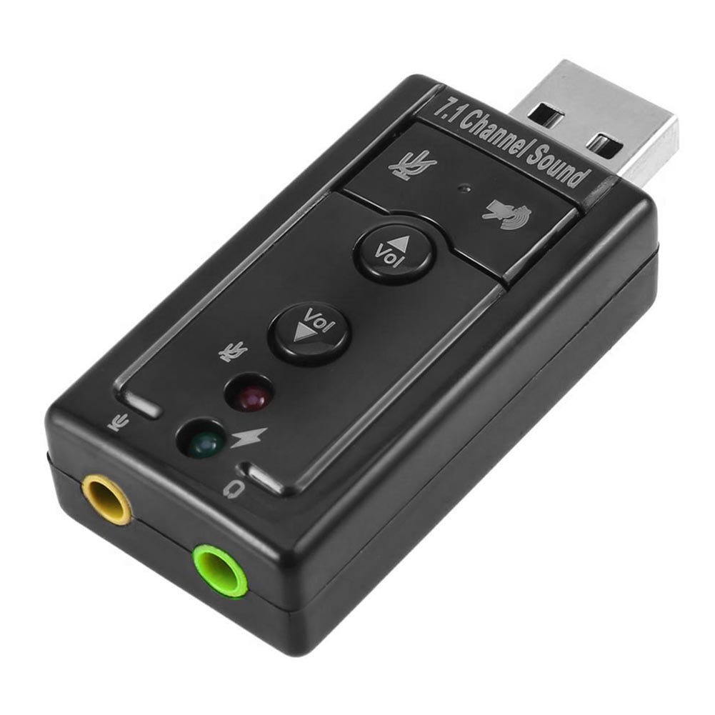 Новая виртуальная звуковая карта 7,1 каналов Внешняя USB 2,0 аудио микрофон адаптер для динамика стерео микрофон разъем 3,5 мм гарнитура звуковая карта