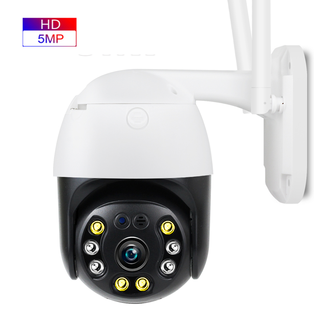 Icsee 5.0MP HD наружная Водонепроницаемая полноцветная камера ночного видения CCTV PTZ Wifi