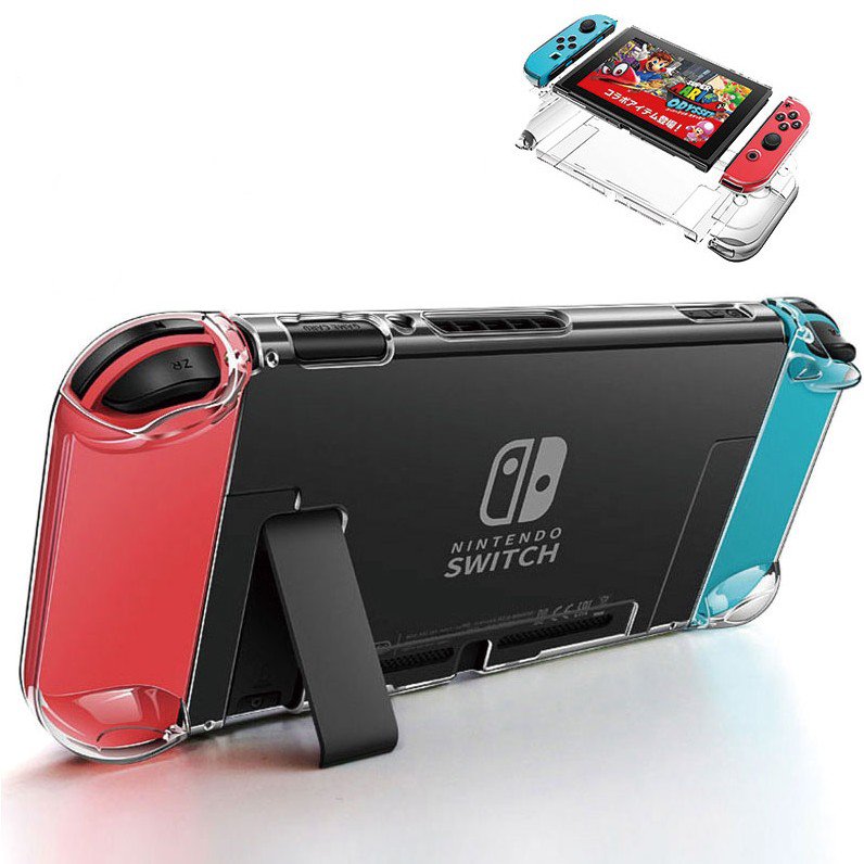 Съемный прозрачный чехол из поликарбоната с кристаллами для Nintendo Switch NS NX, чехлы для геймпада, жесткая прозрачная задняя крышка, оболочка, сумка
