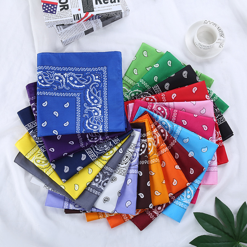 22*22 inch Bandanna top Women Square paisley bandanas headband Riding scarf Wraps Polyester Cotton paisley sublimation bandana