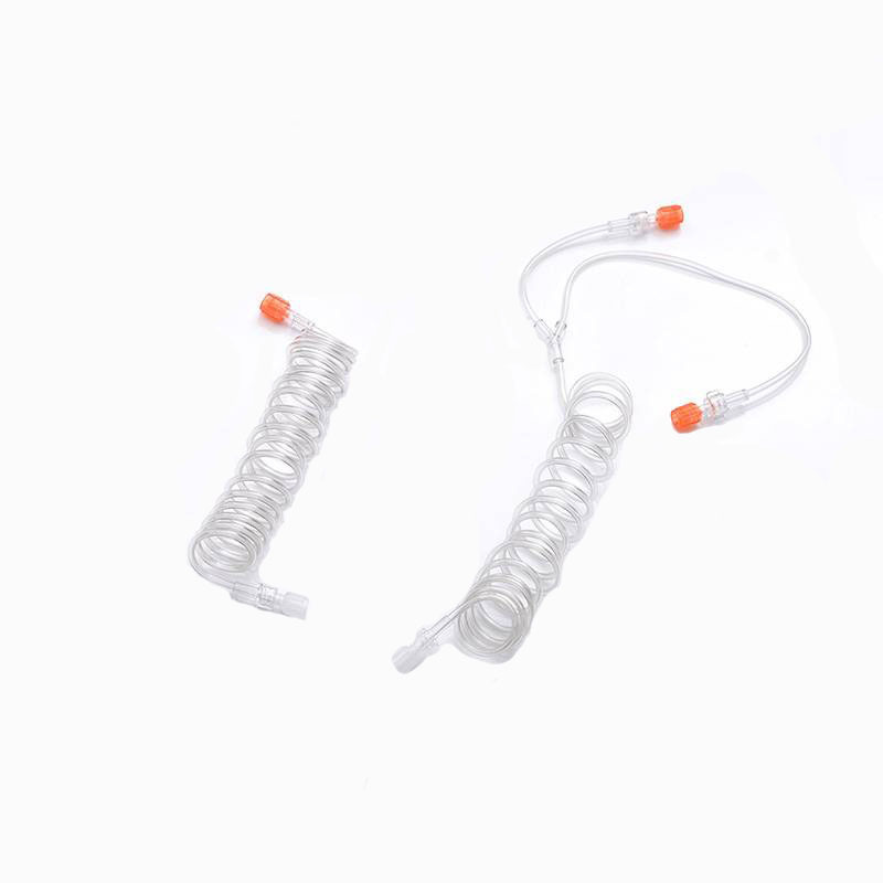 Auto-Injector Syringe Y-Shaped Coiled Extension Tube MRI Angiography CT Medical Imaging Products Injection Infusion Accessories