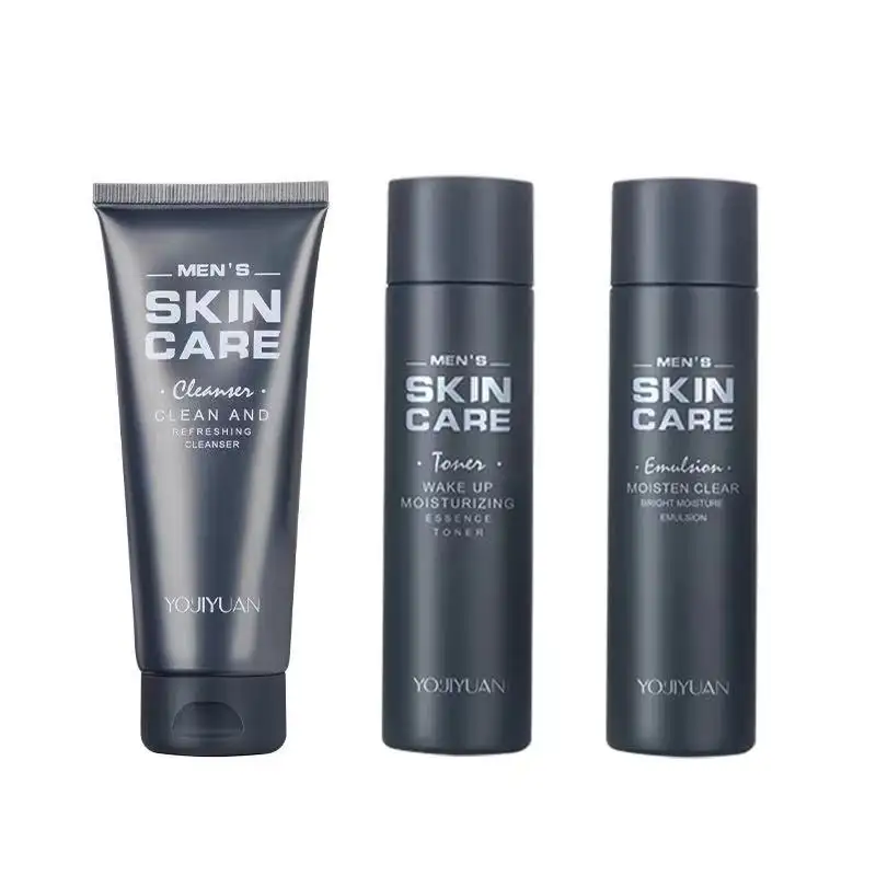 Private label Soaked men's skin care products men's Activated carbon cleansing milk skin care