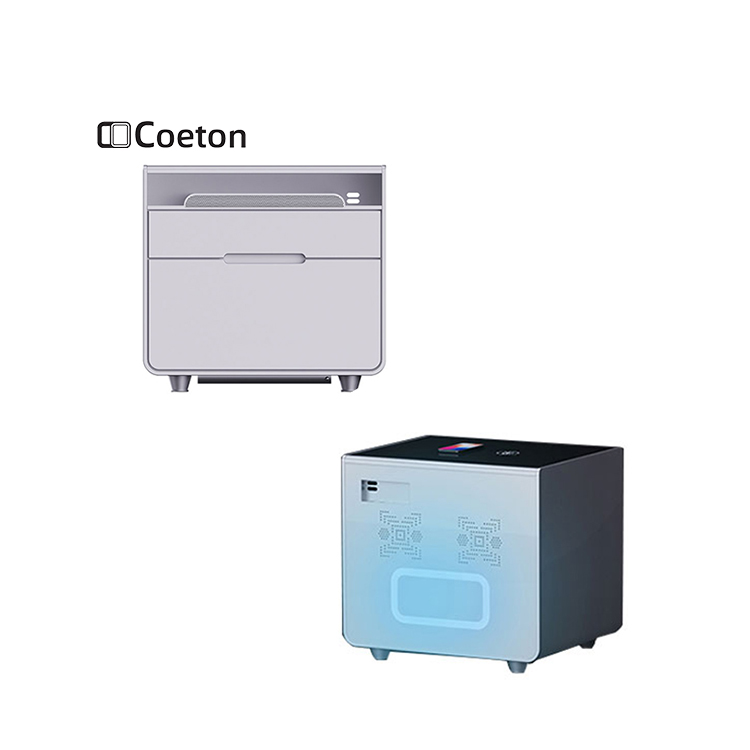 Refrigerated Smart Bedside Coffee Table Wireless Charging Music White Refrigerator Nightstand With Lamp
