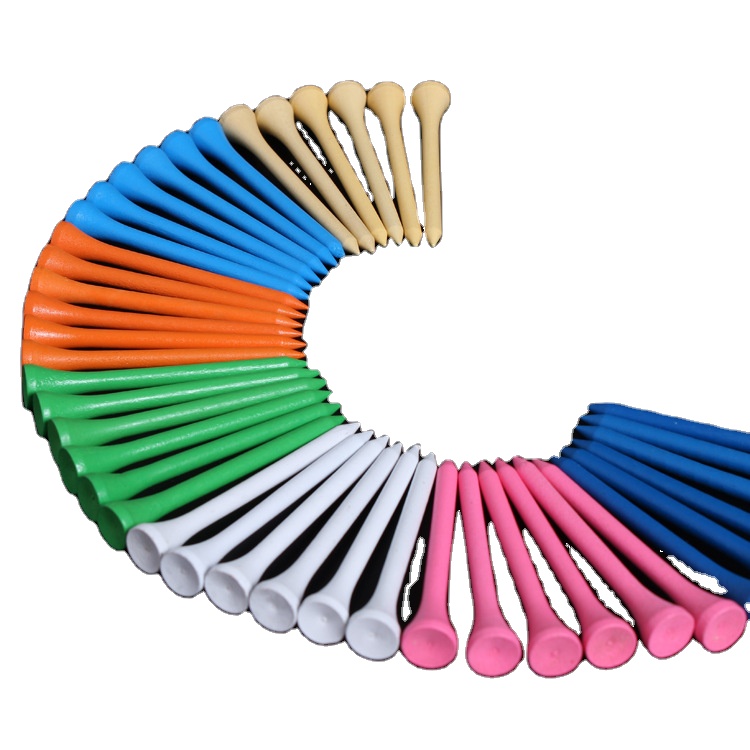 Hot selling multicolour durable wood golf tee