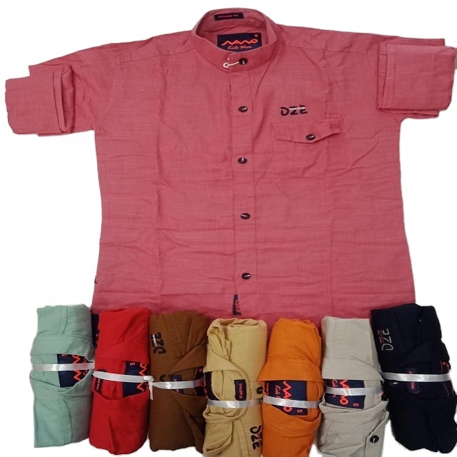 New Model Pure Cotton Plain Boys Shirts
