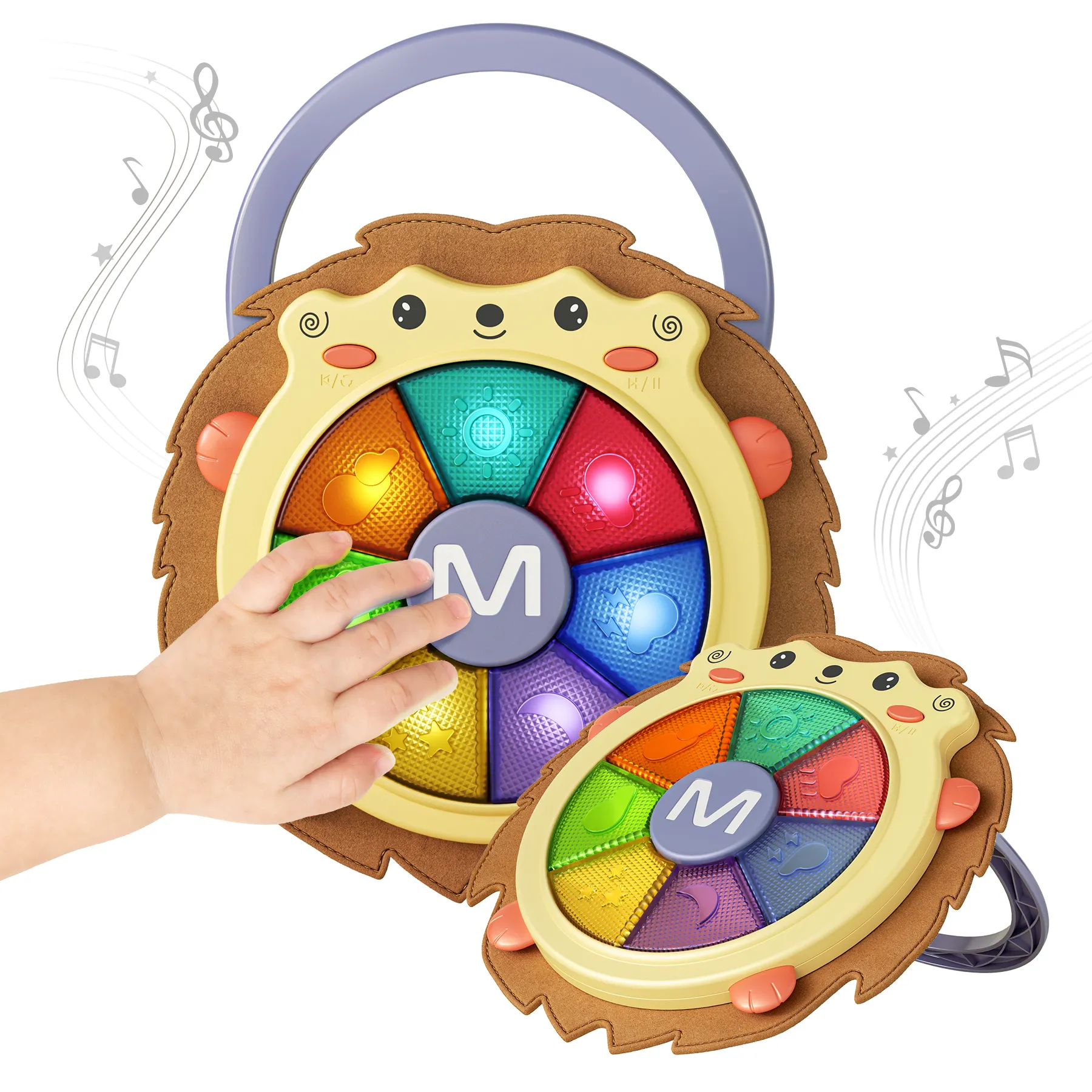 Tumama Kids Early Educational Musical Instrument Plastic Drum Toy Lighting And Music Baby Hand Pat Drum Toys