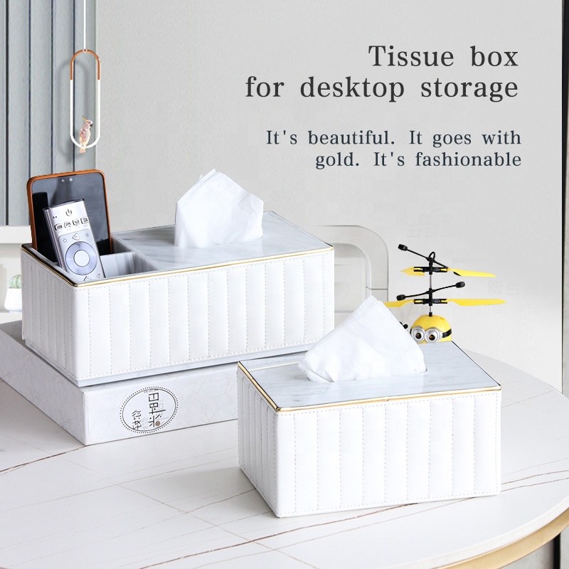 Leasylife Tissue box living room light luxury home creative high-end multifunctional coffee table remote storage paper box