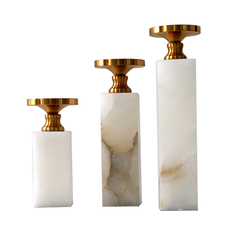 China Factory Custom High-end Marble Candle Holder For Home Decor Home Decoration Wedding Decoration