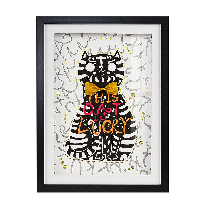 Animal Designed Flat Framed Canvas Wall Art Decor for Kids Room