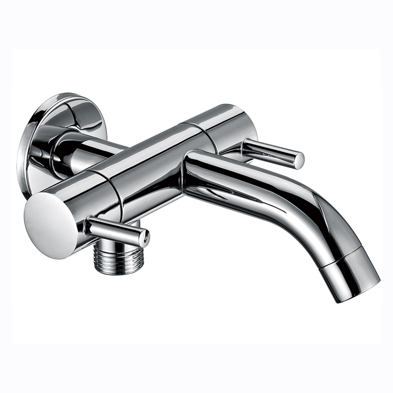 Chrome plated bathroom valve control brass bib cocks