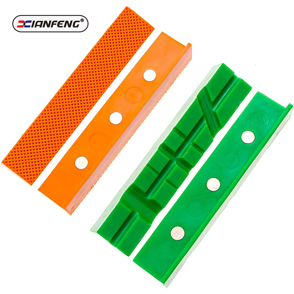 Magnetic Multi-Groove Bench Vise Jaw Pads 150mm 6" Length Made from TPU Standard bench vise jaw pad magnetic tool holder set