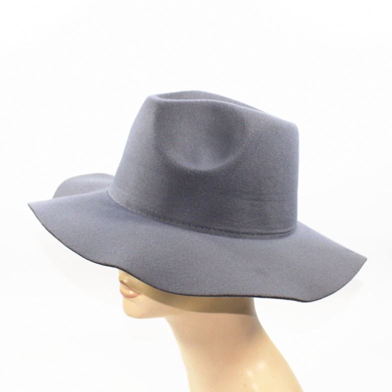 Navy blue Large brim hat polyester felt winter wide wool brim wool felt hat fisherman's hat Formal colour F047