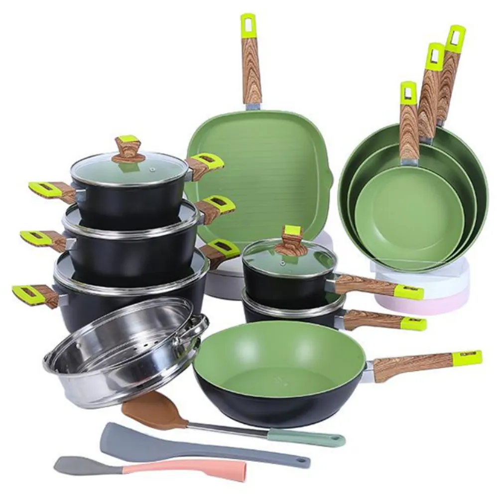 Vegetable Asparagus Noodle Steamer Stock Frying Pot set with Inner Strainer Basket Rack Tall Body Cooking Pasta Pots