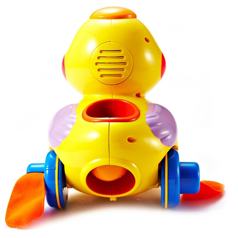 Cheap kids plastic baby cartoon small duck slide drag push pull string toy car