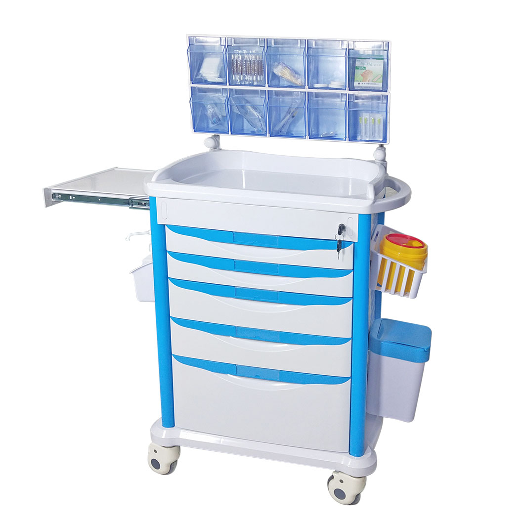 HAT-62512B ABS Medical Multi-fonction Anesthesia Cart Trolley