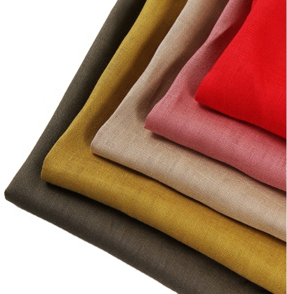 OEKO TEX multi color washed soft french Flax 100% Pure Linen fabric