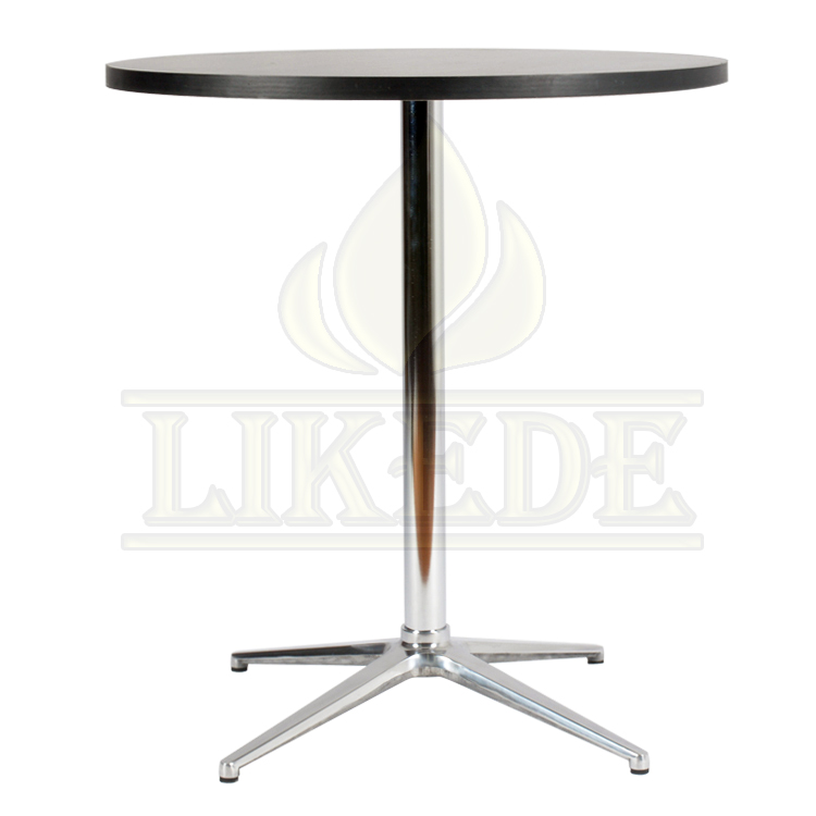 Morden design black dining room table metal base coffee table round restaurant dining table