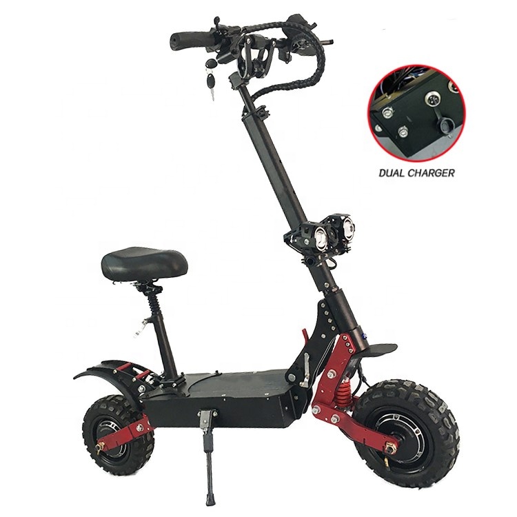 Big motor off-road electric scooters 5600w 60v powerful damping 11 inch big wheel Fast adult off road electric scooter