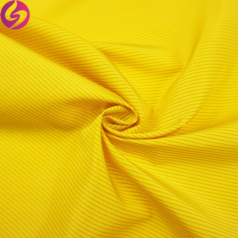 China supplier wholesale esd antistatic polyester fabric pongee fabric stripe for electrostatic clothing