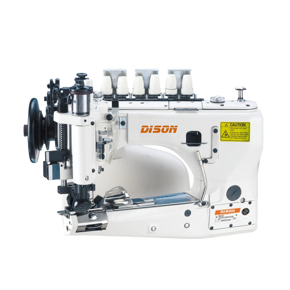 DS-35800DRU высокоскоростной корме-off-arm двойной тамбурный шов на коленях закаточная машина джинсы делая машину