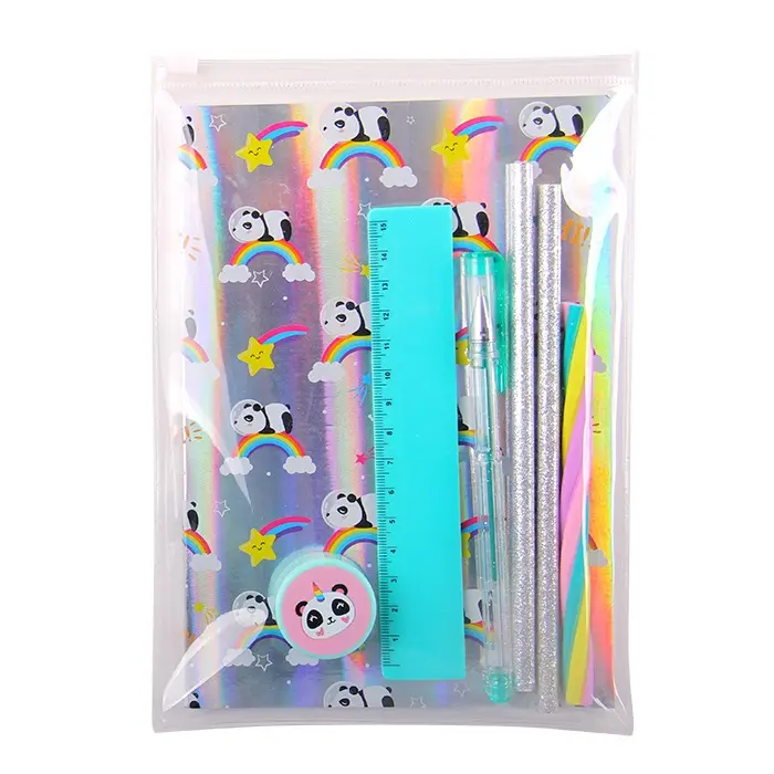 INTERWELL Gift Stationery Items Custom Novelty Kids Fancy Panda Print School Stationery Set