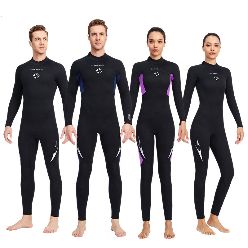 3mm Wetsuit 1-piece men and women warm super elastic wear-resistant cold-proof wetsuit winter swimsuit SCR