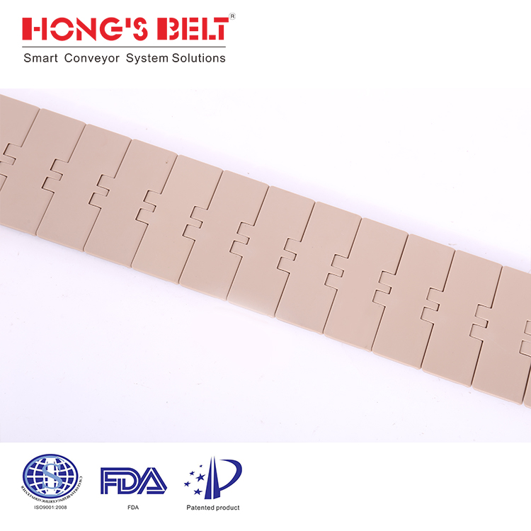 HONGSBELT HS-820-K400 промышленность бутылок с напитками, пластиковые цепи, прямая линия, ширина 4 дюйма, прямая конвейерная лента