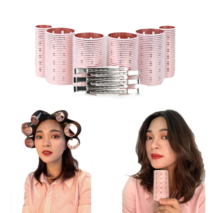 Air bangs roller holds paint plastic self grip iron makeup set water ripple hair rollers