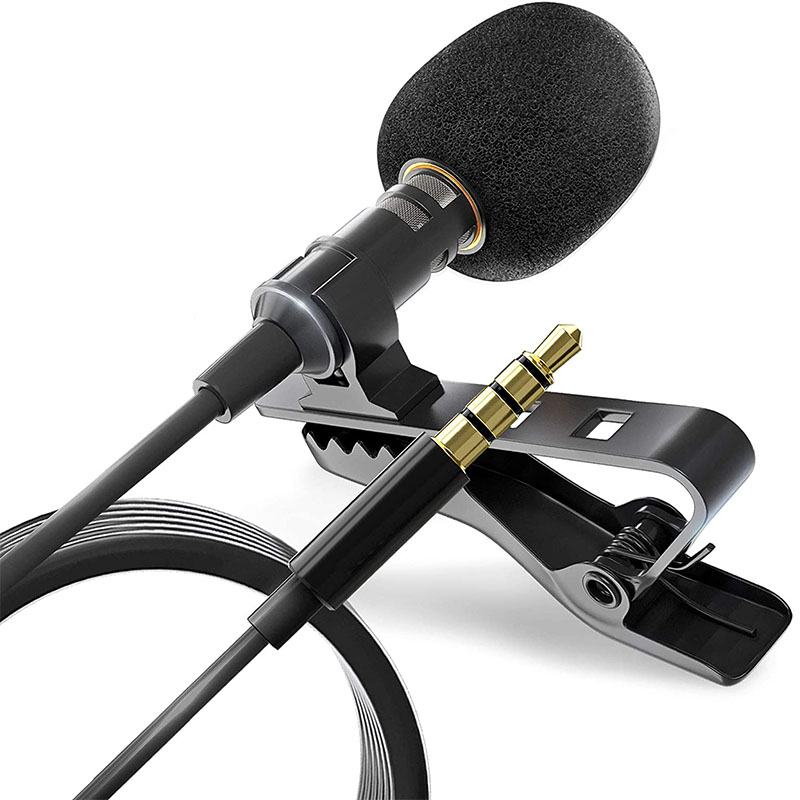 Cheap price 3.5mm clip portable wired phone lavalier lapel mini youtube recording mic collar microphone professional