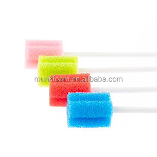 MUNKCARE Mouthwash Swabs Sponge Tooth Curve Cleaning Foam Sticks Disposable