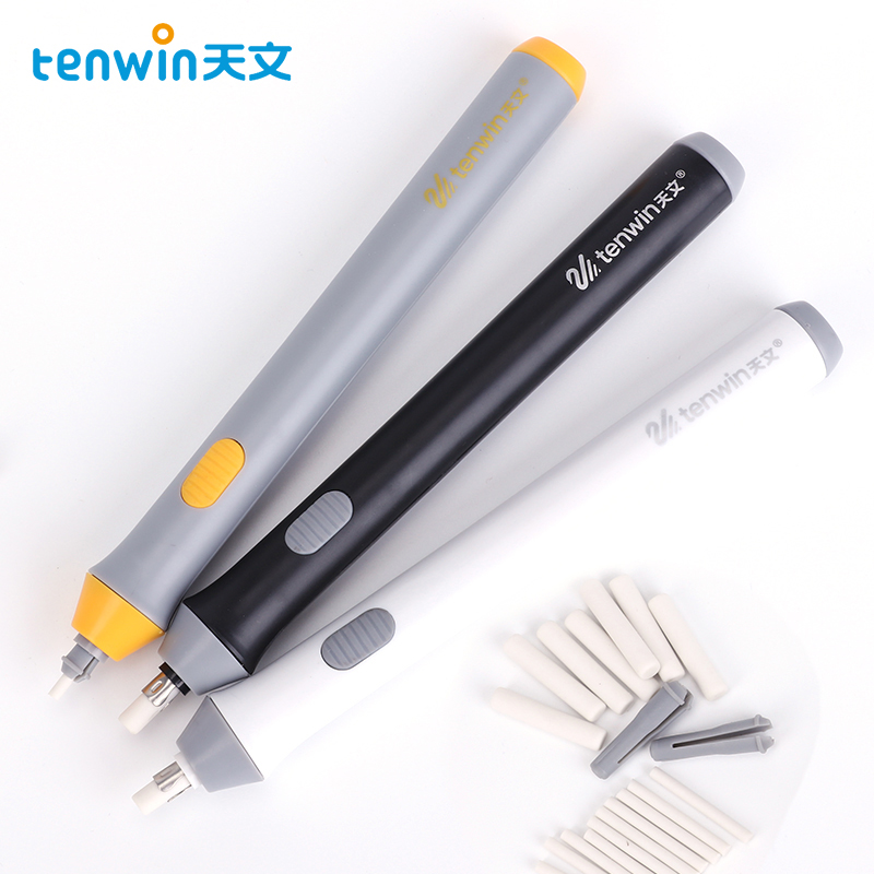 Tenwin 8302 School Office Stationery Items Electric Rubber Eraser For Kids Sketch Dedicated Pencil Rubber Plastic Fancy Eraser