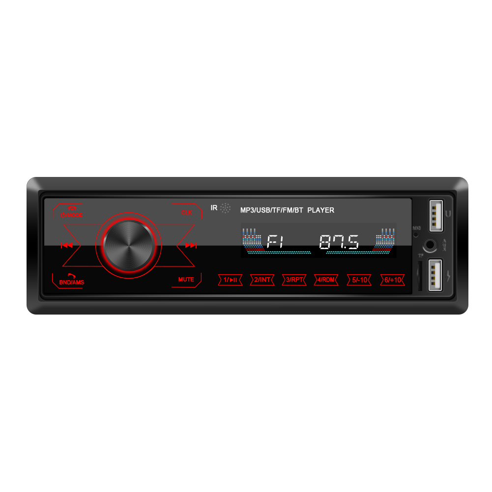 Автомобильный mp3-радиоплеер с сенсорным экраном, с автомобильной музыкой, стерео, электроника, аудио, Aux, вход, FM, USB, зарядка мобильного телефона